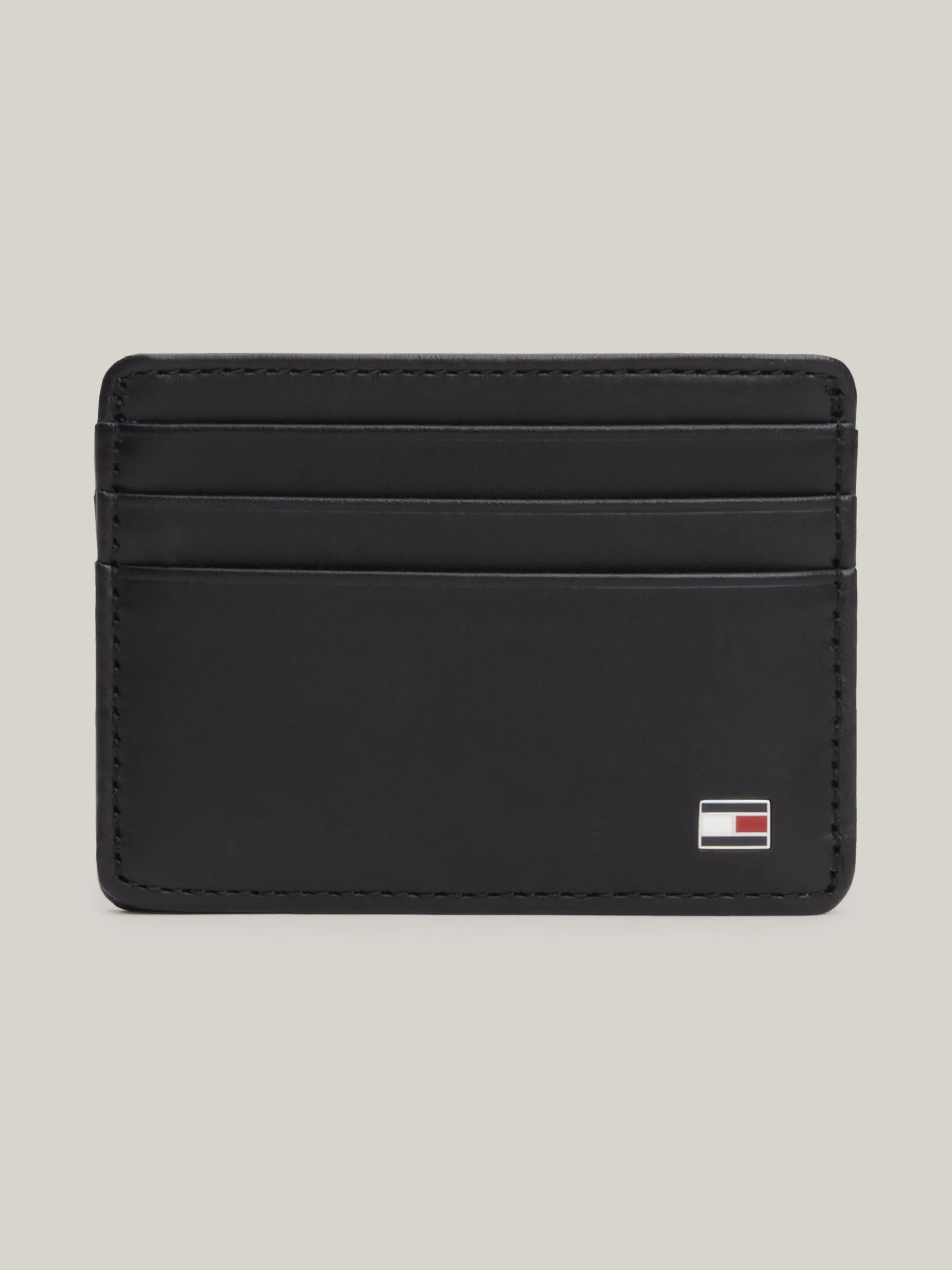 Portfele & Breloczki Do Kluczy*Tommy Hilfiger Skórzane Etui Na Karty BLACK