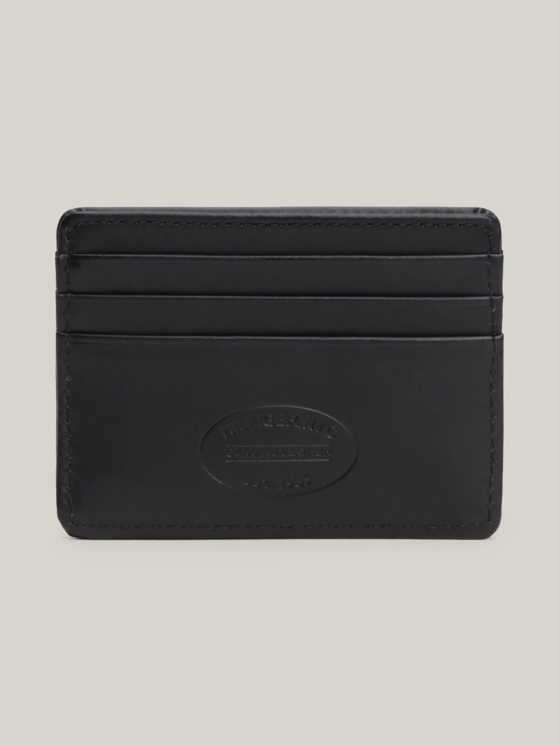 Portfele & Breloczki Do Kluczy*Tommy Hilfiger Skórzane Etui Na Karty BLACK