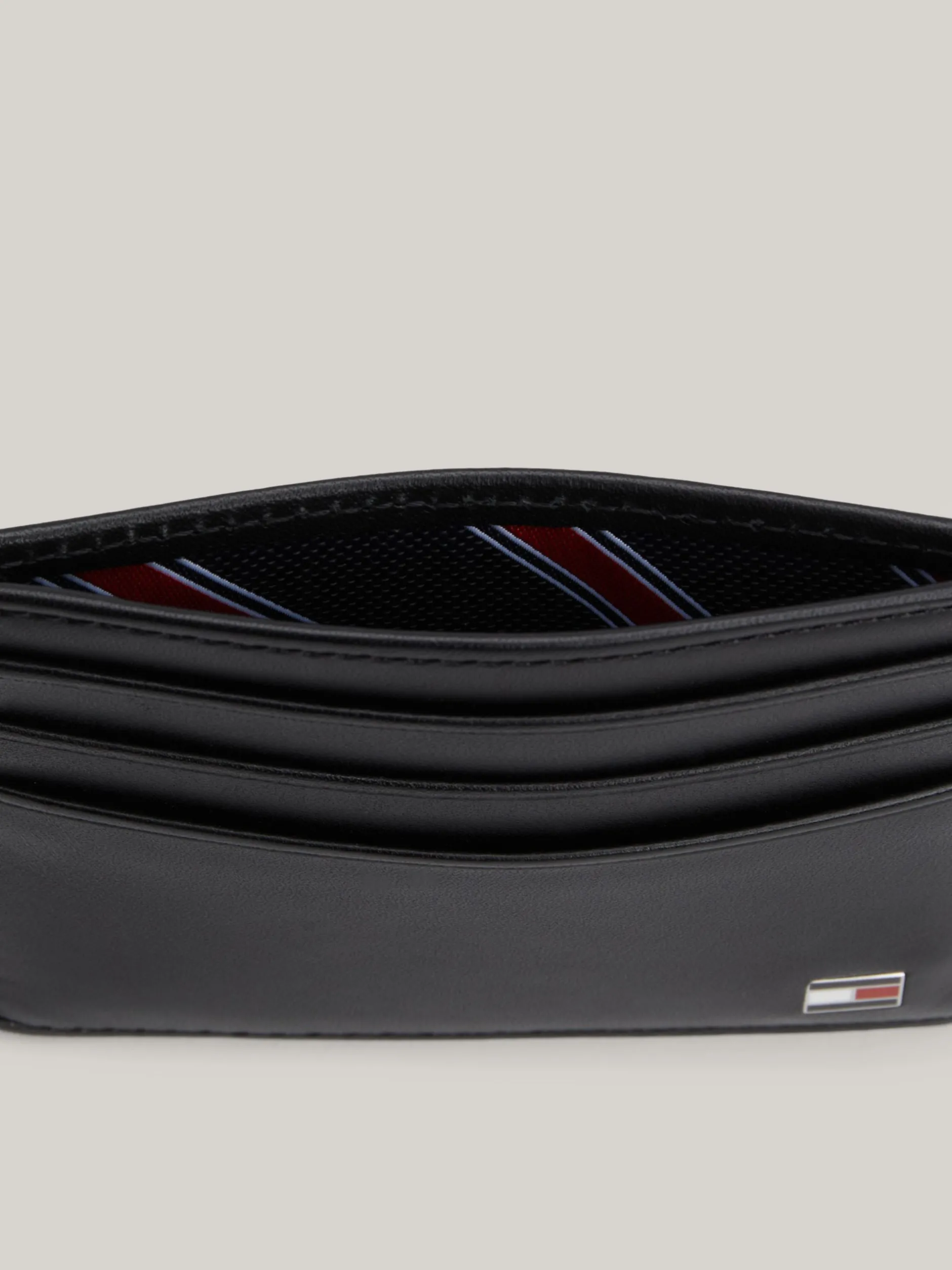 Portfele & Breloczki Do Kluczy*Tommy Hilfiger Skórzane Etui Na Karty BLACK