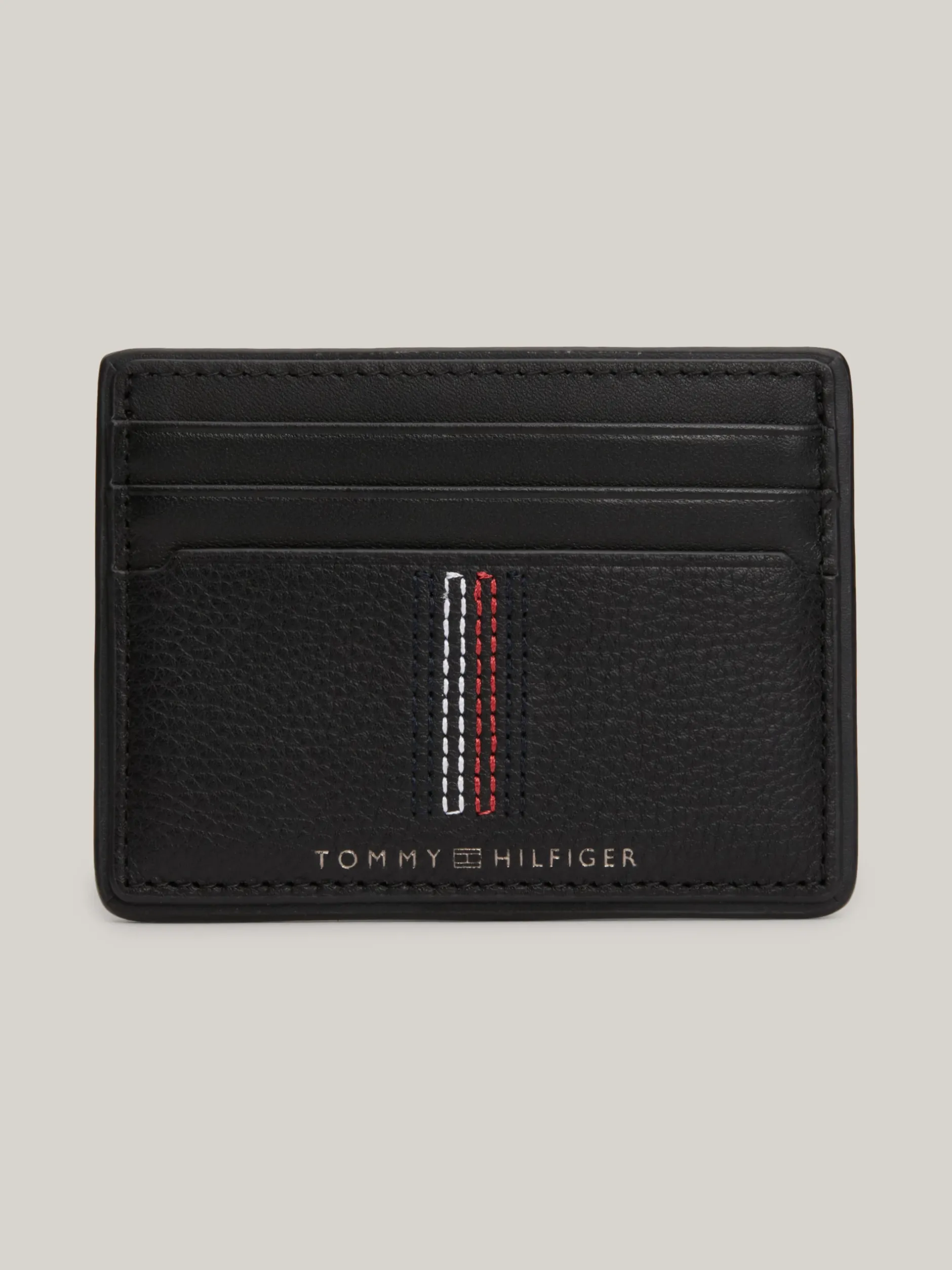 Portfele & Breloczki Do Kluczy*Tommy Hilfiger Skórzane Etui Na Karty Casual BLACK