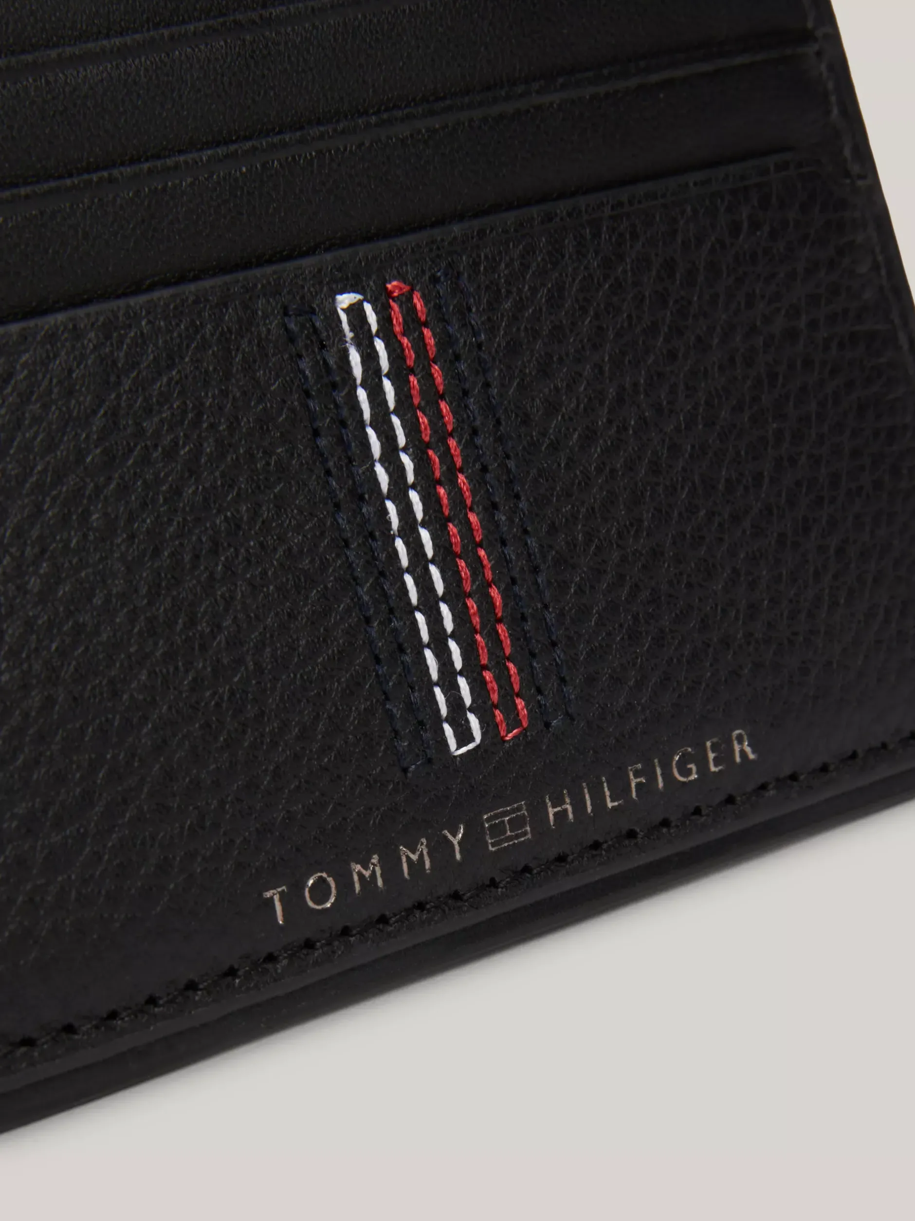 Portfele & Breloczki Do Kluczy*Tommy Hilfiger Skórzane Etui Na Karty Casual BLACK