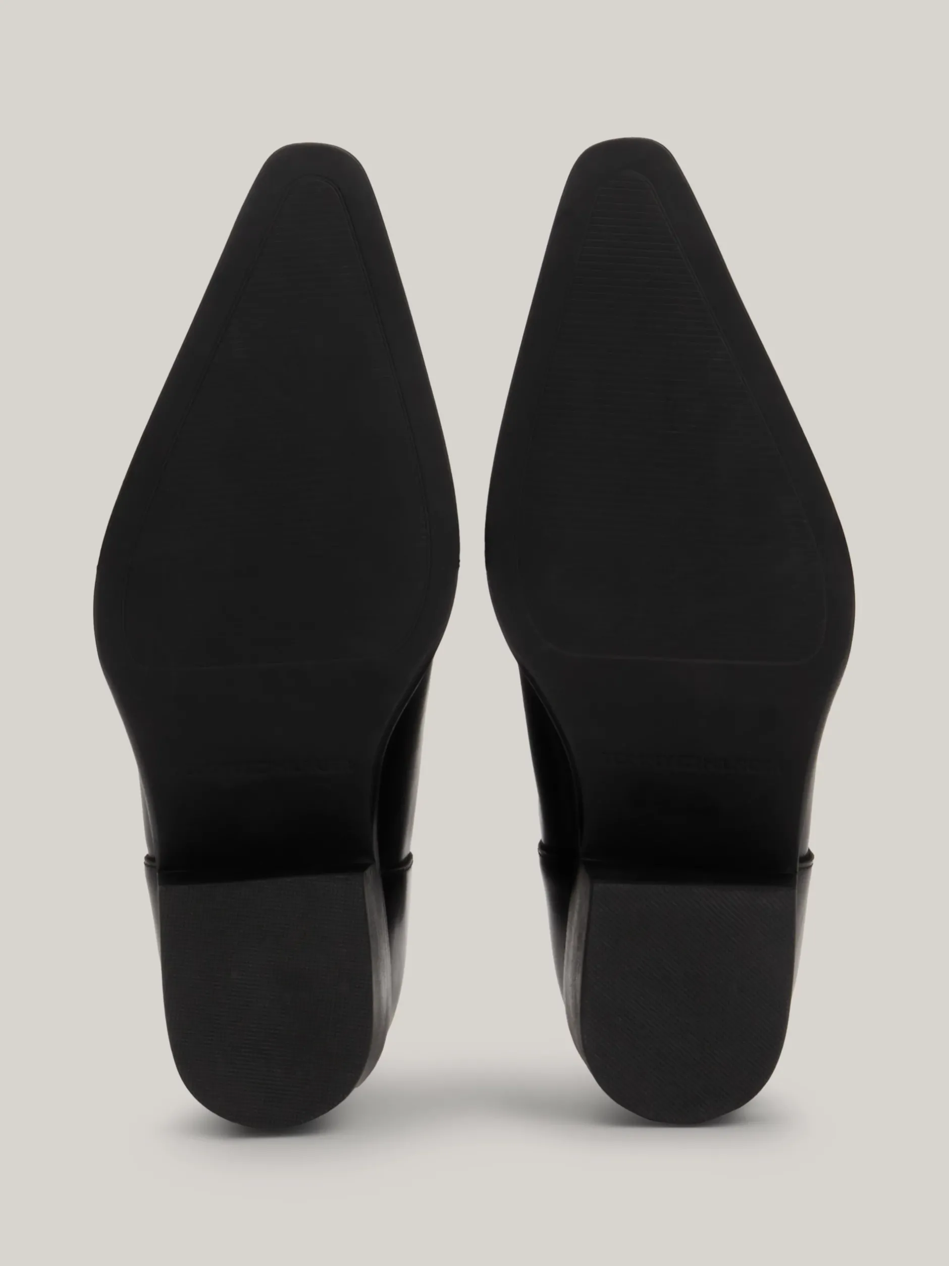 Botki*Tommy Hilfiger Skórzane Kowbojki Z Monogramem TH BLACK