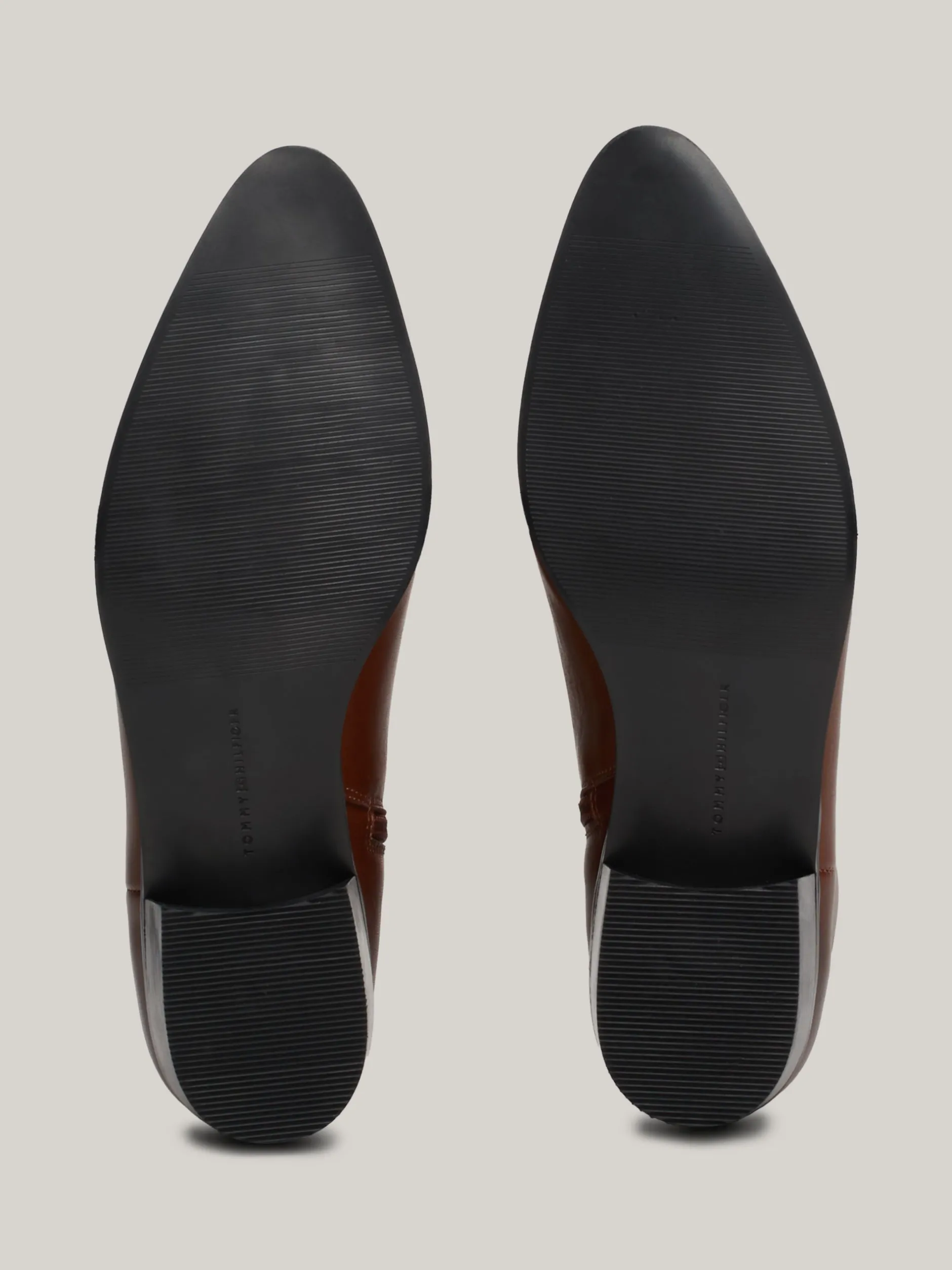 Botki*Tommy Hilfiger Skórzane Kowbojki Z Monogramem COGNAC BROWN