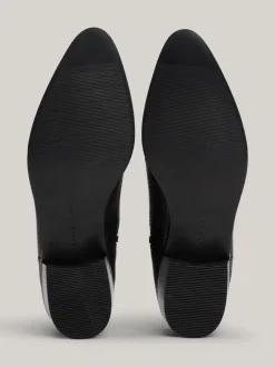 Botki*Tommy Hilfiger Skórzane Kowbojki Z Wężowym Wzorem BLACK PYTHON