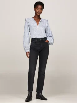 Botki*Tommy Hilfiger Skórzane Kowbojki Z Wężowym Wzorem BLACK PYTHON