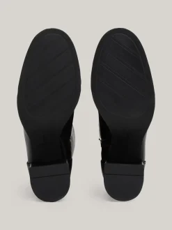 Kozaki|Botki*Tommy Hilfiger Skórzane Kozaki Do Kolan Z Monogramem TH BLACK