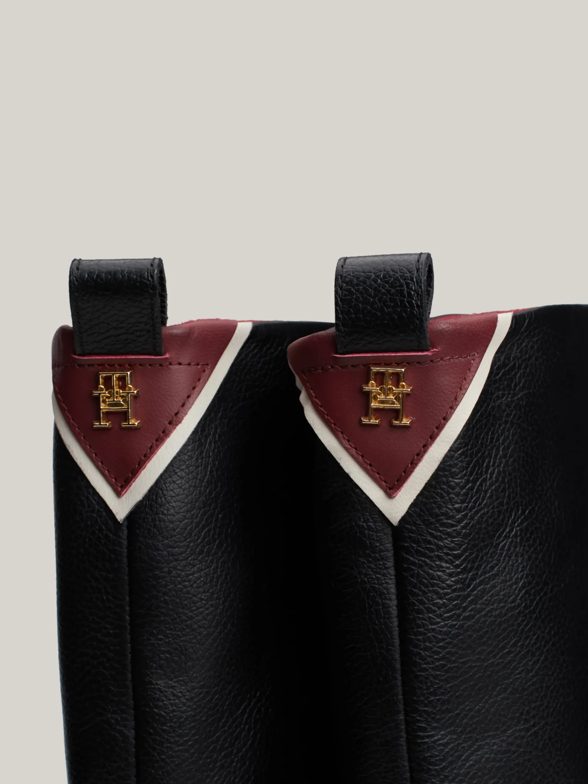 Kozaki|Botki*Tommy Hilfiger Skórzane Kozaki Do Kolan Z Monogramem TH BLACK