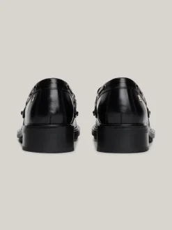 Mokasyny & Loafers|Płaskie Buty*Tommy Hilfiger Skórzane Loafersy Na Obcasie Klockowym BLACK