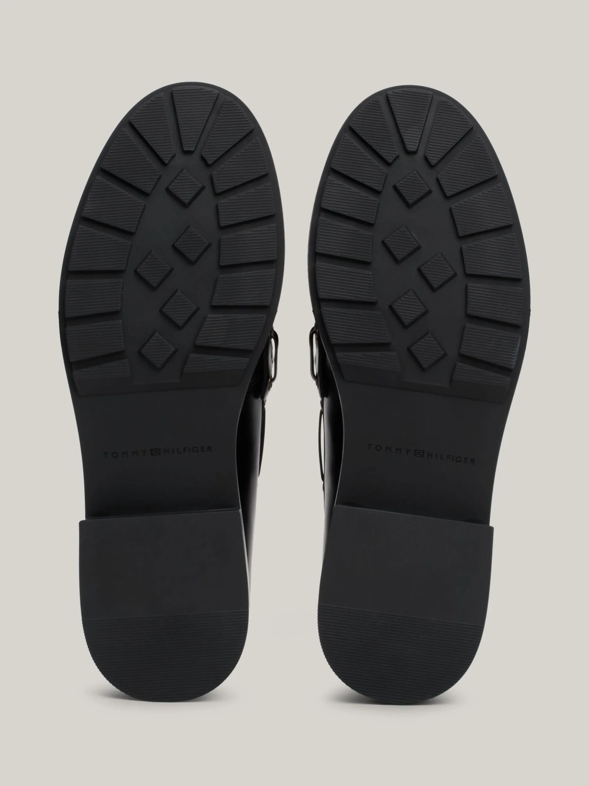Mokasyny & Loafers|Płaskie Buty*Tommy Hilfiger Skórzane Loafersy Na Obcasie Klockowym BLACK