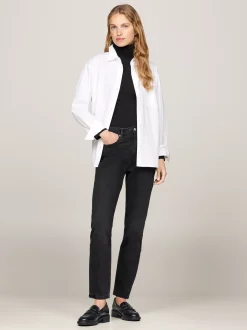 Mokasyny & Loafers|Płaskie Buty*Tommy Hilfiger Skórzane Loafersy Na Obcasie Klockowym BLACK
