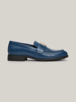 Mokasyny & Loafers|Płaskie Buty*Tommy Hilfiger Skórzane Mokasyny Elevated FOSSIL BLUE