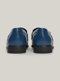 Mokasyny & Loafers|Płaskie Buty*Tommy Hilfiger Skórzane Mokasyny Elevated FOSSIL BLUE