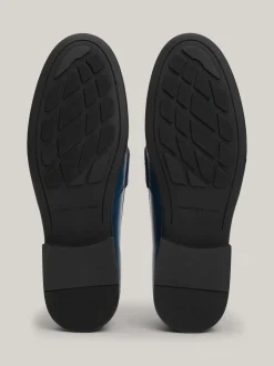 Mokasyny & Loafers|Płaskie Buty*Tommy Hilfiger Skórzane Mokasyny Elevated FOSSIL BLUE