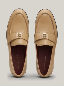 Mokasyny & Loafers|Płaskie Buty*Tommy Hilfiger Skórzane Mokasyny Elevated CLASSIC KHAKI