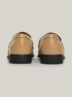 Mokasyny & Loafers|Płaskie Buty*Tommy Hilfiger Skórzane Mokasyny Elevated CLASSIC KHAKI