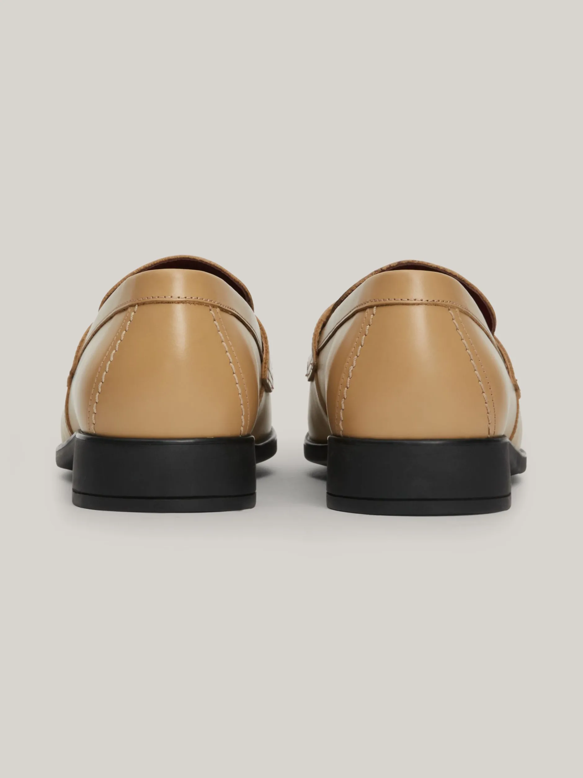 Mokasyny & Loafers|Płaskie Buty*Tommy Hilfiger Skórzane Mokasyny Elevated CLASSIC KHAKI