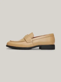 Mokasyny & Loafers|Płaskie Buty*Tommy Hilfiger Skórzane Mokasyny Elevated CLASSIC KHAKI