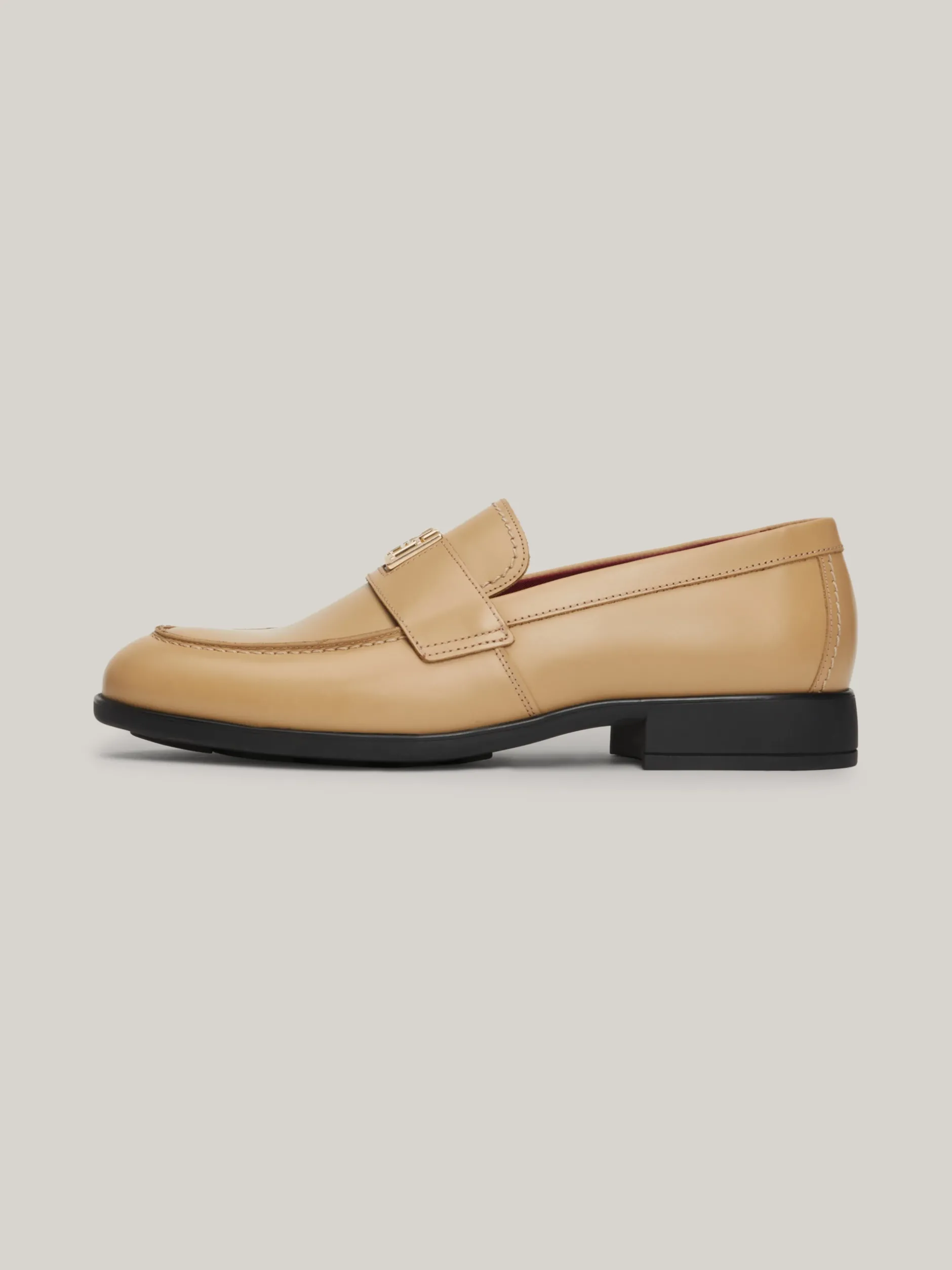 Mokasyny & Loafers|Płaskie Buty*Tommy Hilfiger Skórzane Mokasyny Elevated CLASSIC KHAKI