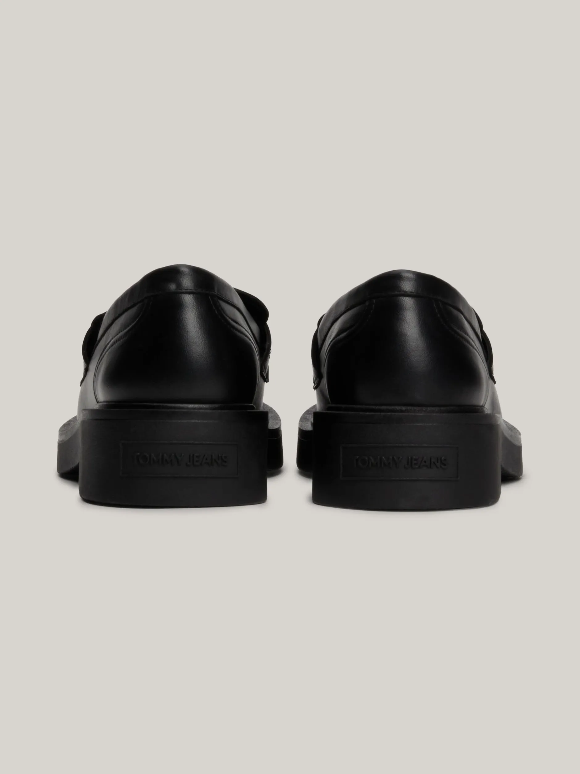 Mokasyny & Loafers|Płaskie Buty*Tommy Hilfiger Skórzane Mokasyny Na Grubej Podeszwie BLACK