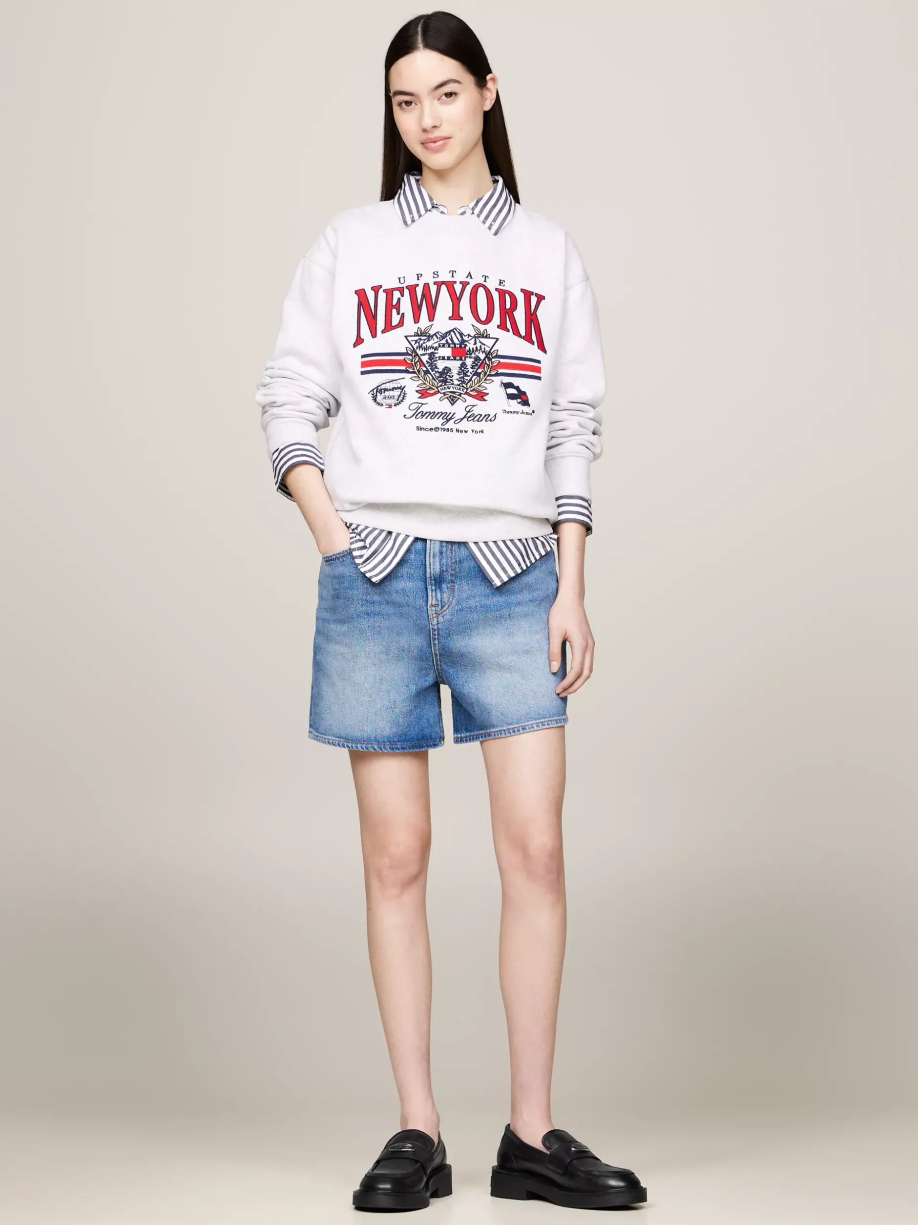 Mokasyny & Loafers|Płaskie Buty*Tommy Hilfiger Skórzane Mokasyny Na Grubej Podeszwie BLACK