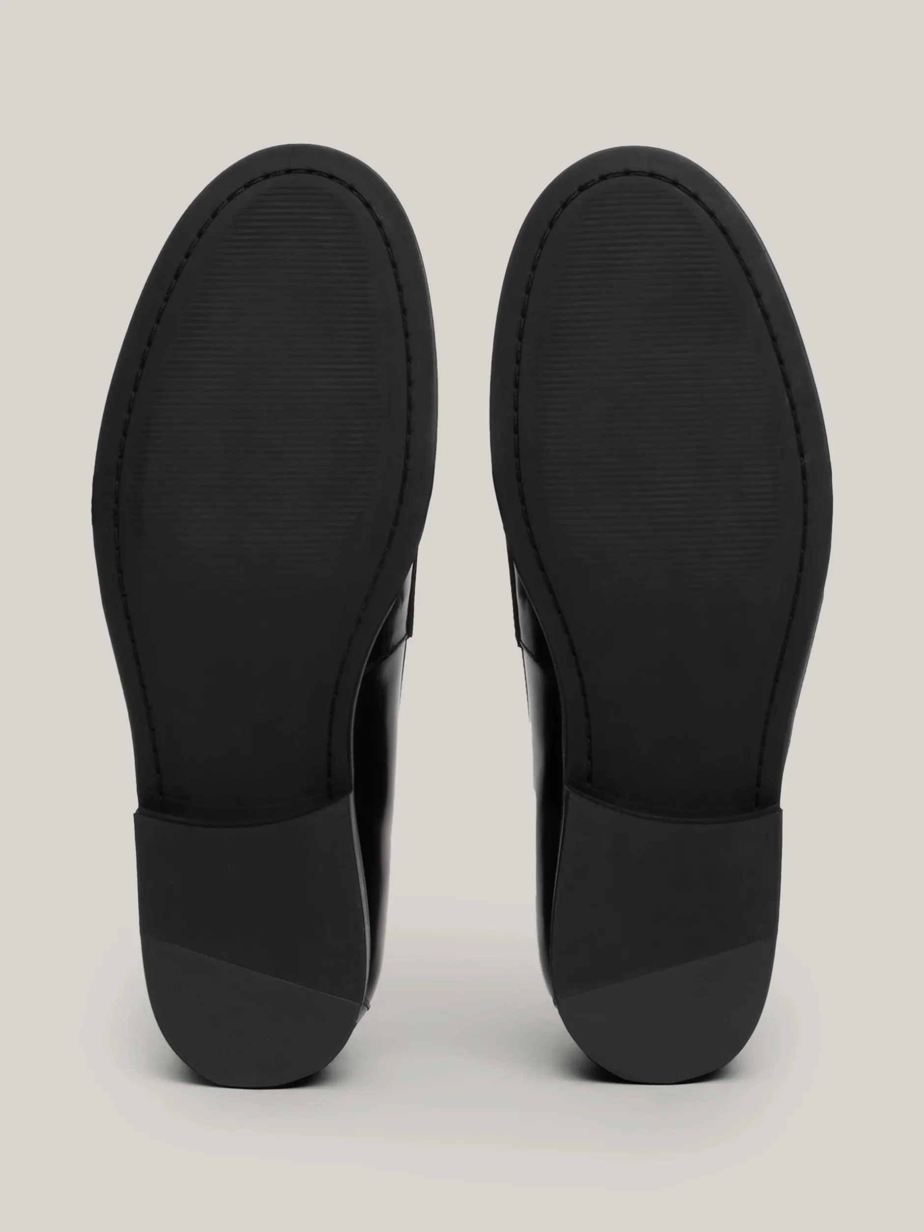 Mokasyny & Loafers|Płaskie Buty*Tommy Hilfiger Skórzane Mokasyny TH Monogram BLACK