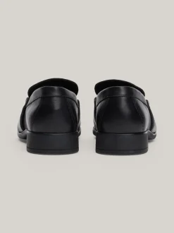 Mokasyny & Loafers|Płaskie Buty*Tommy Hilfiger Skórzane Mokasyny Z łańcuszkiem BLACK