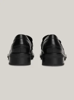 Mokasyny & Loafers|Płaskie Buty*Tommy Hilfiger Skórzane Mokasyny Z Monogramem TH BLACK
