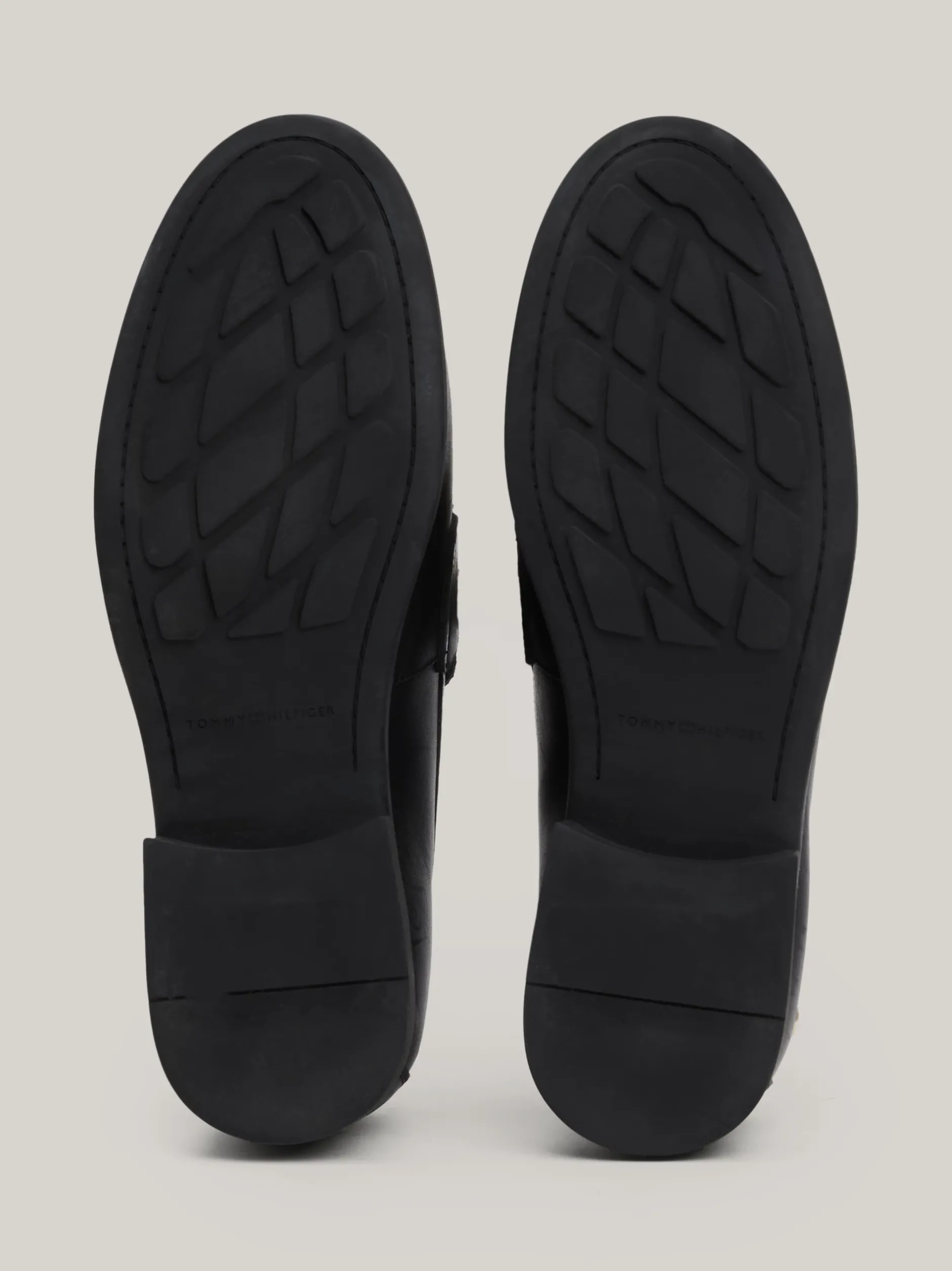 Mokasyny & Loafers|Płaskie Buty*Tommy Hilfiger Skórzane Mokasyny Z Plakietką BLACK