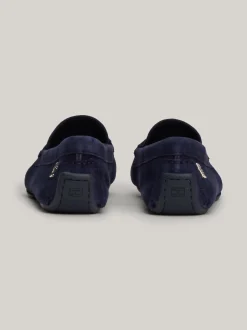 Mokasyny & Loafers|Płaskie Buty*Tommy Hilfiger Skórzane Mokasyny Z Plakietką Z Monogramem TH SPACE BLUE