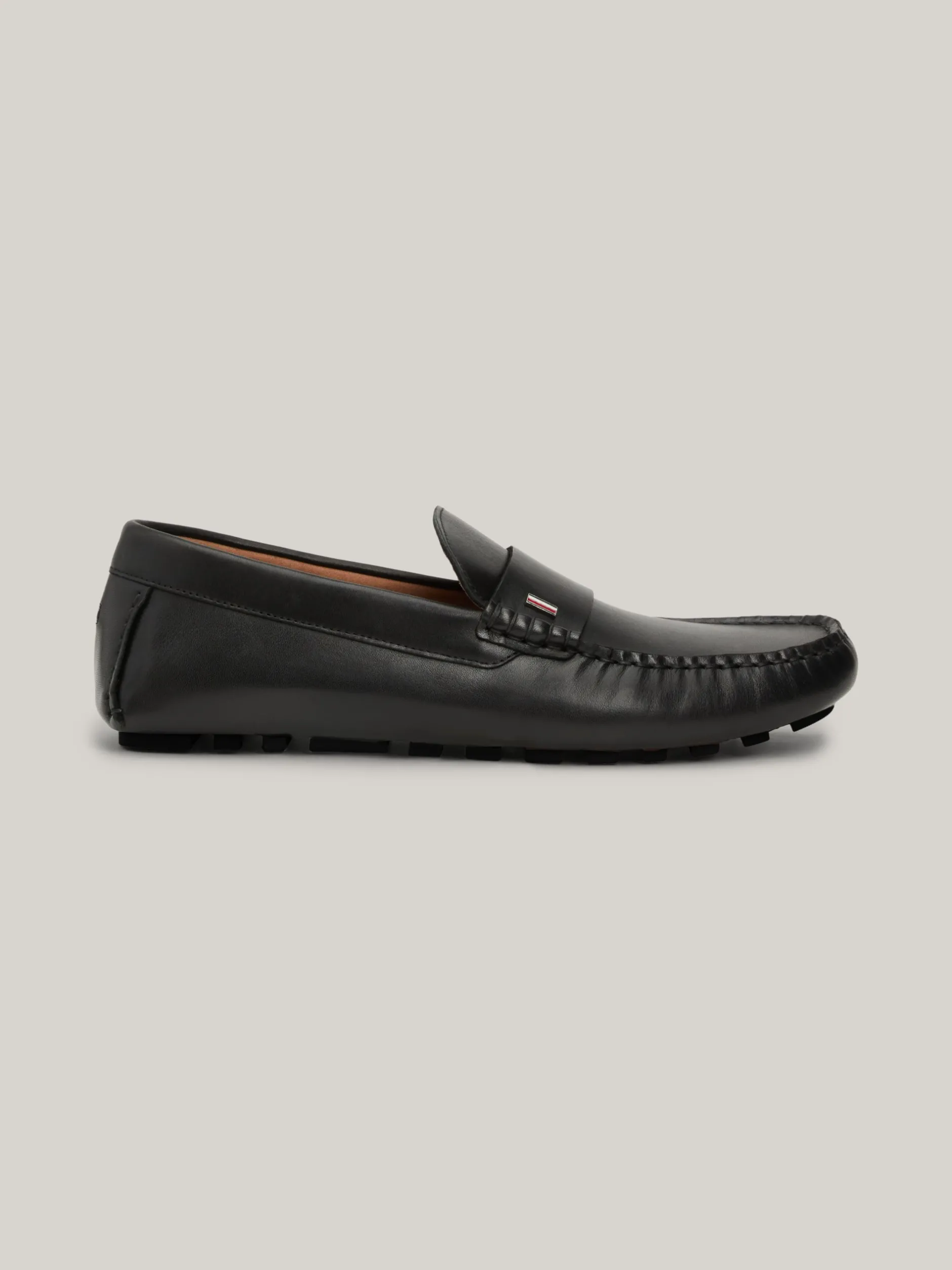 Mokasyny & Buty Żeglarskie|Buty Casual*Tommy Hilfiger Skórzane Mokasyny Z Protektorem BLACK