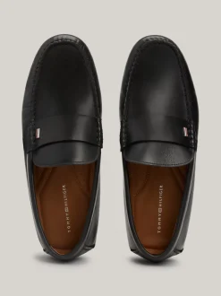 Mokasyny & Buty Żeglarskie|Buty Casual*Tommy Hilfiger Skórzane Mokasyny Z Protektorem BLACK