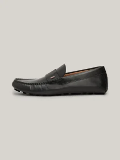 Mokasyny & Buty Żeglarskie|Buty Casual*Tommy Hilfiger Skórzane Mokasyny Z Protektorem BLACK