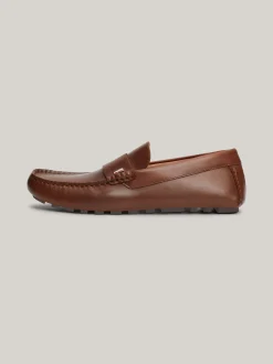 Mokasyny & Buty Żeglarskie|Buty Casual*Tommy Hilfiger Skórzane Mokasyny Z Protektorem WINTER COGNAC