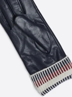 Rękawiczki|Czapki I Szaliki*Tommy Hilfiger Skórzane Rękawiczki Z Dzianinowym Mankietem CORP MIX
