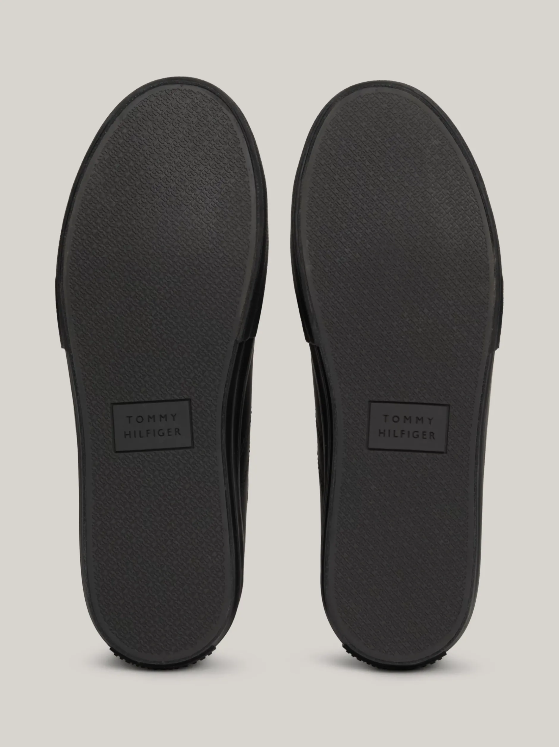 Sneakersy*Tommy Hilfiger Skórzane Sznurowane Buty Sportowe Za Kostkę BLACK