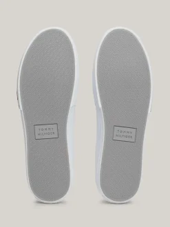 White Trainers|Sneakersy*Tommy Hilfiger Skórzane Sznurowane Tenisówki Z Logo WHITE