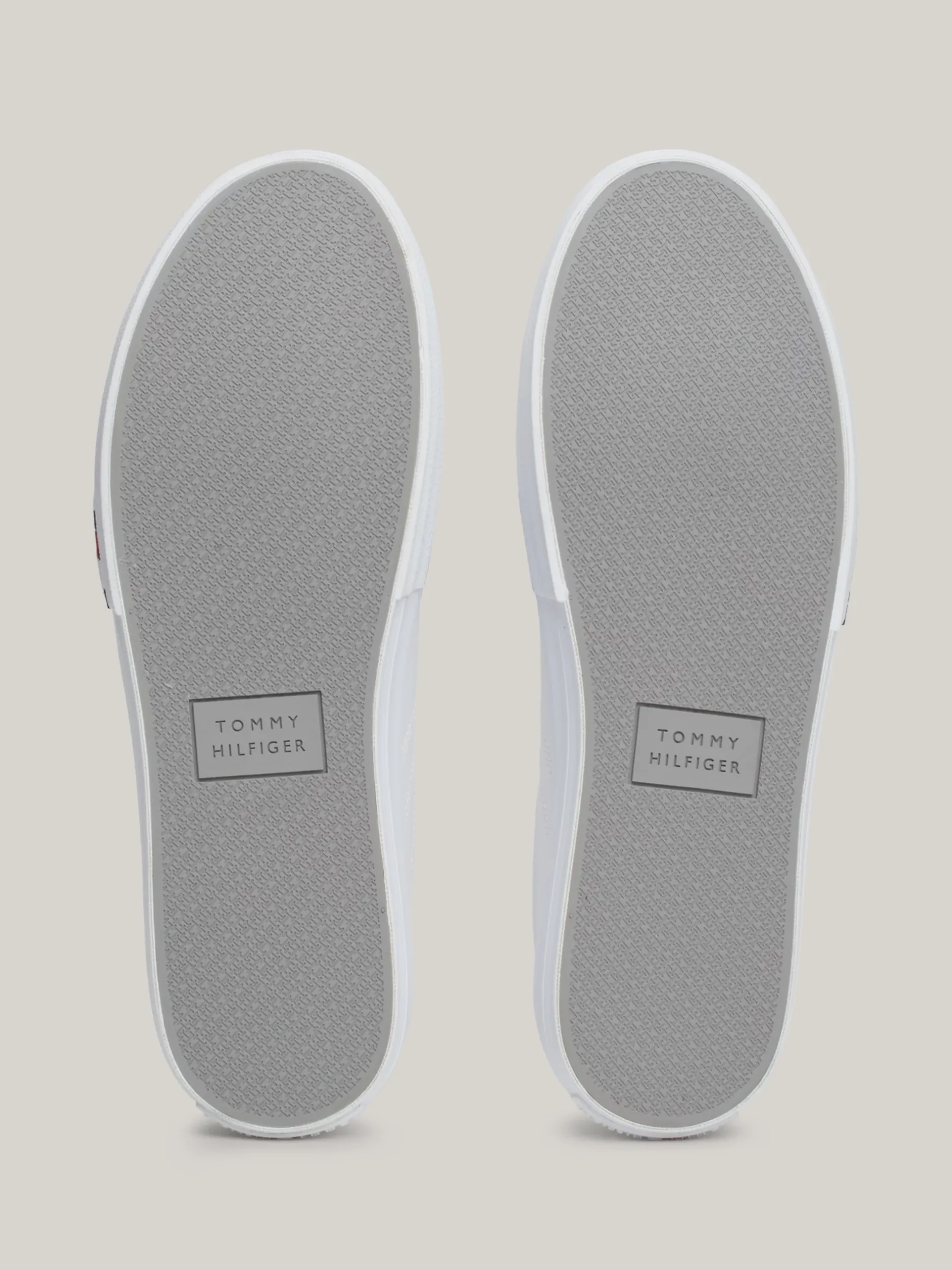 White Trainers|Sneakersy*Tommy Hilfiger Skórzane Sznurowane Tenisówki Z Logo WHITE