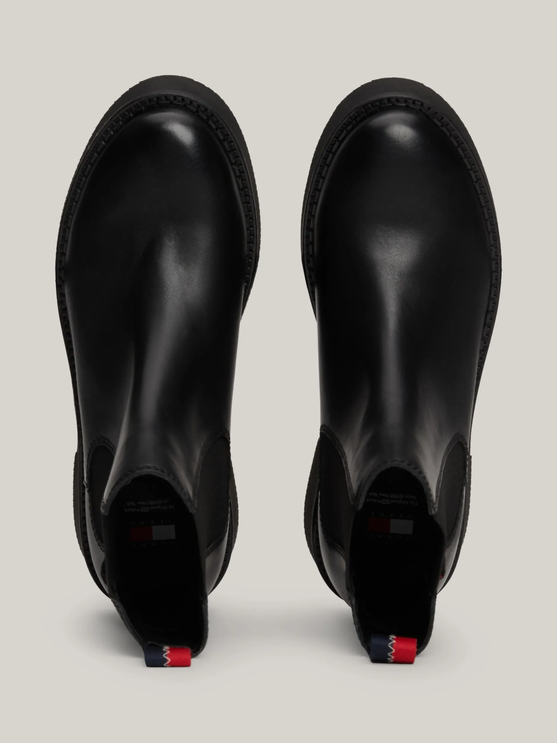Chelsea Boots|Botki*Tommy Hilfiger Skórzane Sztyblety BLACK