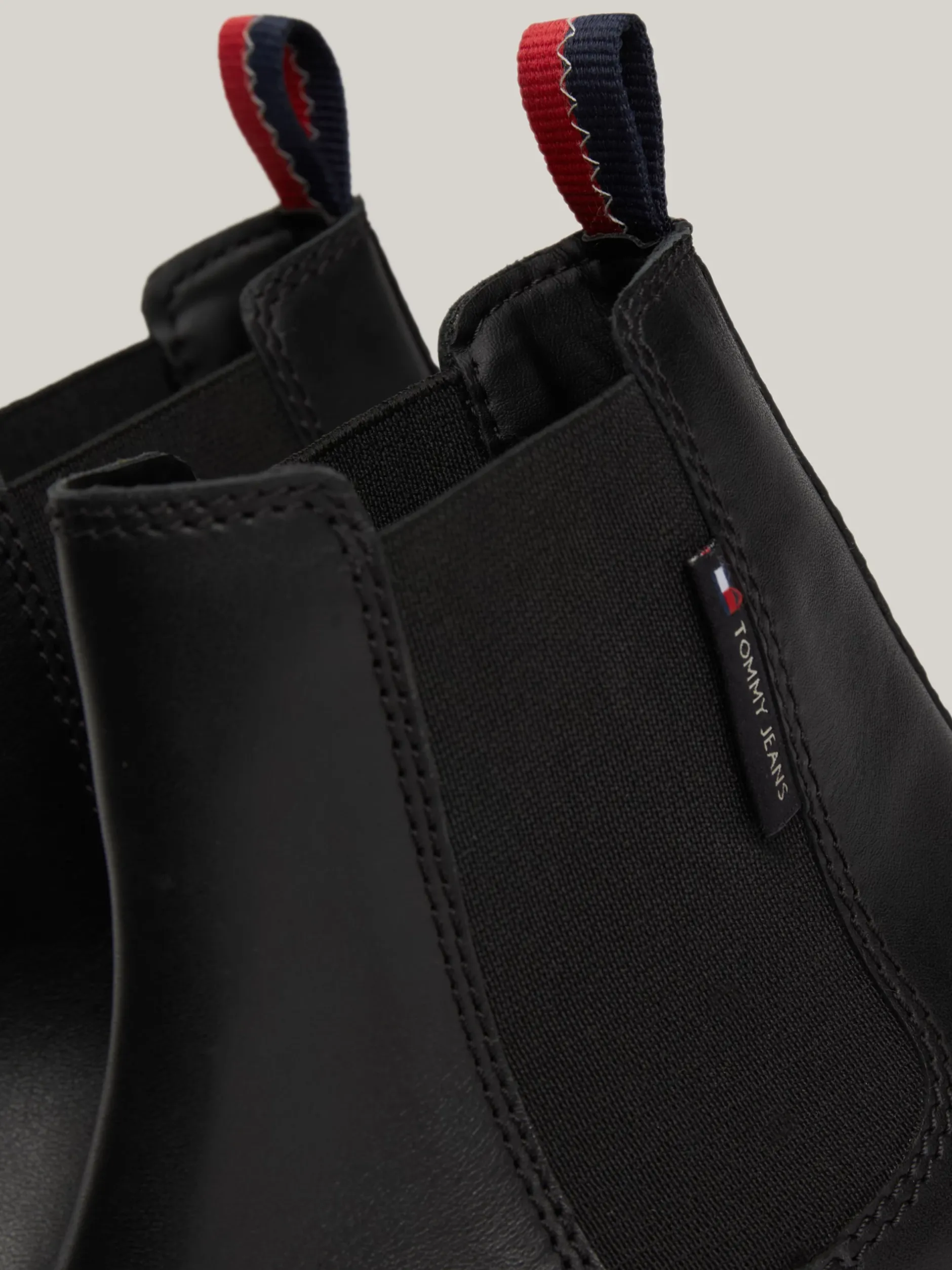 Chelsea Boots|Botki*Tommy Hilfiger Skórzane Sztyblety BLACK