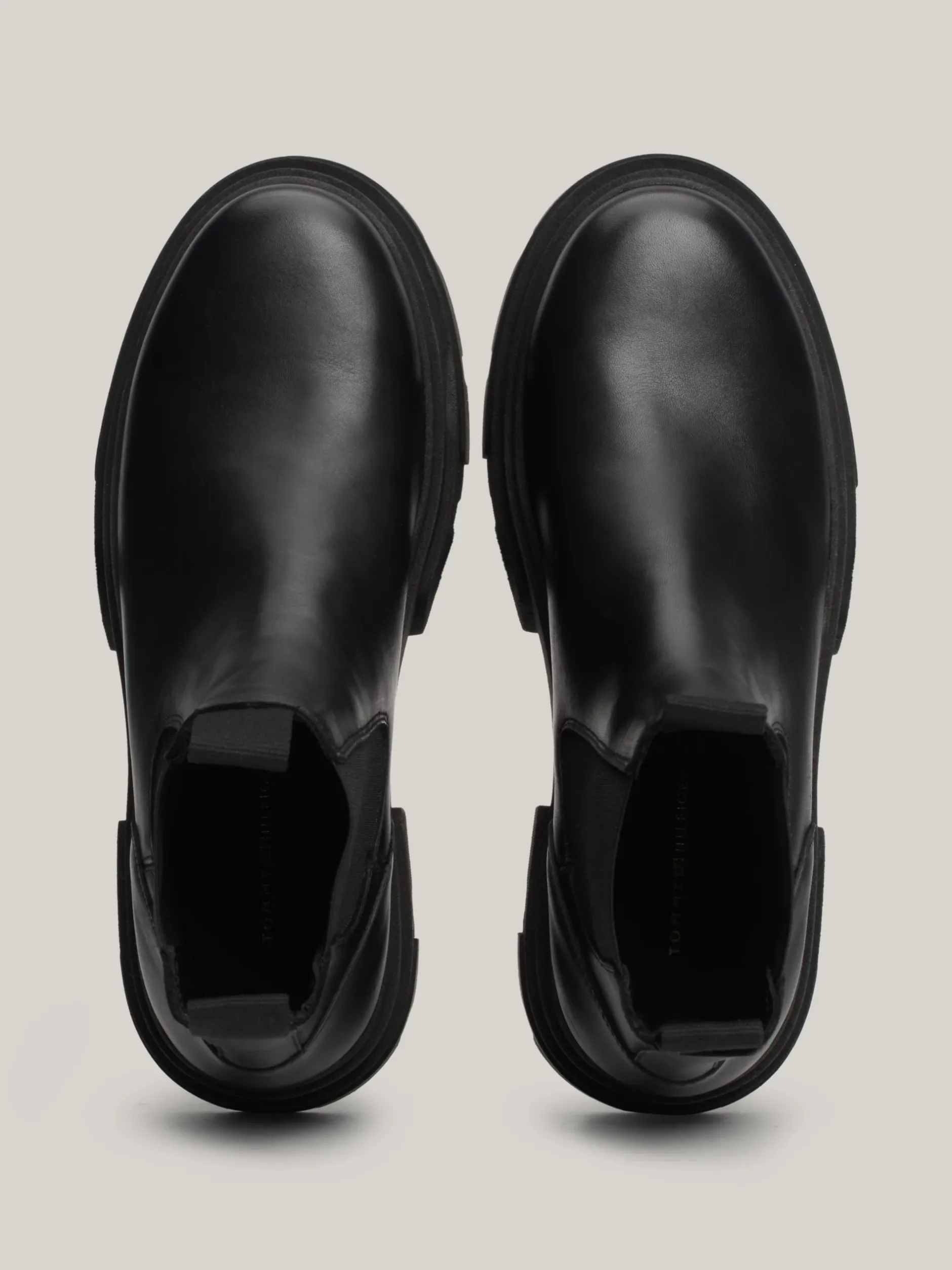 Chelsea Boots|Botki*Tommy Hilfiger Skórzane Sztyblety Na Grubej Podeszwie BLACK