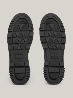 Chelsea Boots|Botki*Tommy Hilfiger Skórzane Sztyblety Na Płaskiej Platformie BLACK