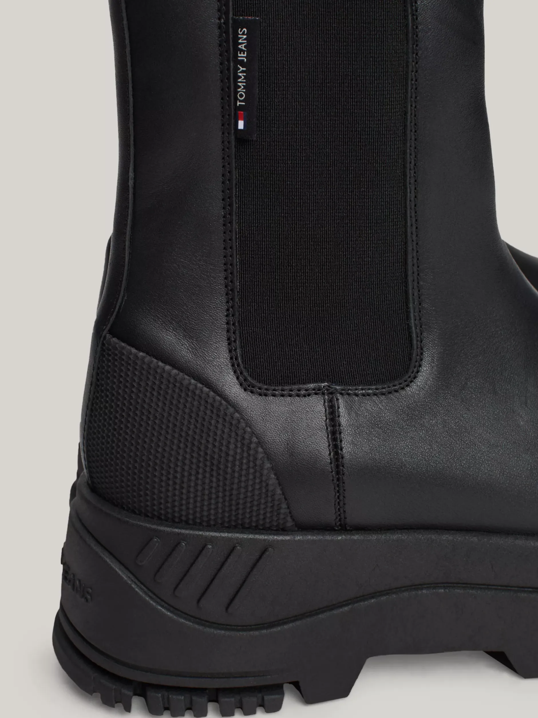 Chelsea Boots|Botki*Tommy Hilfiger Skórzane Sztyblety Na Płaskiej Platformie BLACK