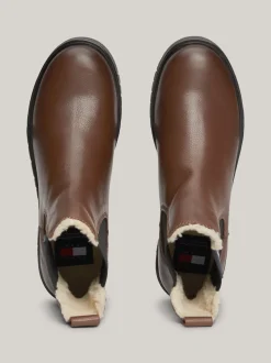 Chelsea Boots|Botki*Tommy Hilfiger Skórzane Sztyblety Na Podeszwie Z Protektorem CAROB CHOCOLATE