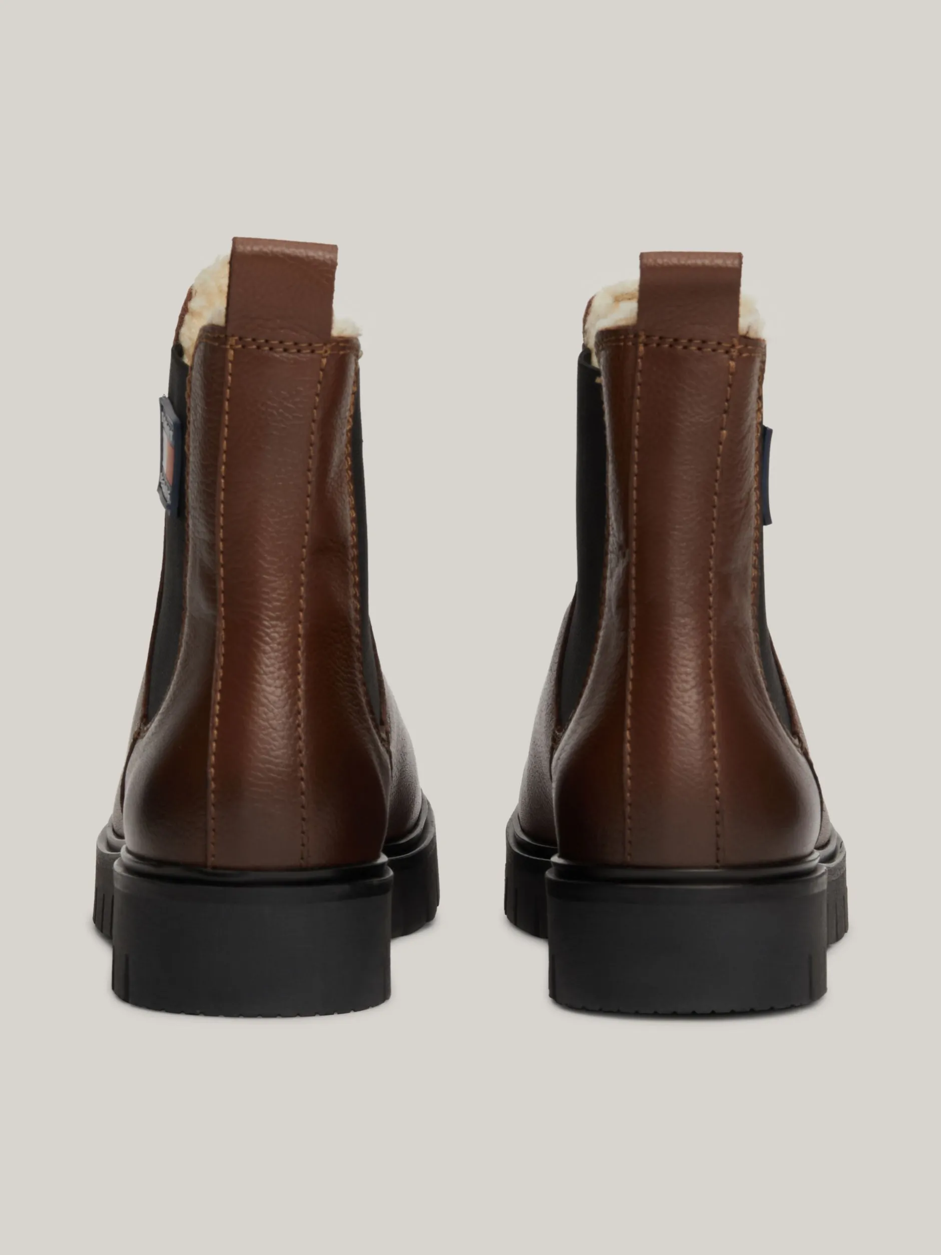 Chelsea Boots|Botki*Tommy Hilfiger Skórzane Sztyblety Na Podeszwie Z Protektorem CAROB CHOCOLATE