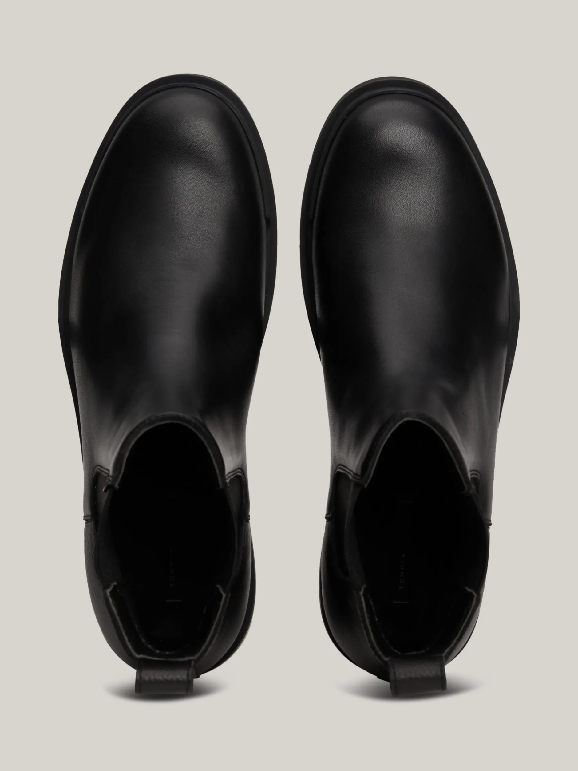 Sztyblety|Buty*Tommy Hilfiger Skórzane Sztyblety Z Ciepłą Wyściółką BLACK