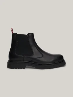 Sztyblety|Buty*Tommy Hilfiger Skórzane Sztyblety Z Protektorem BLACK