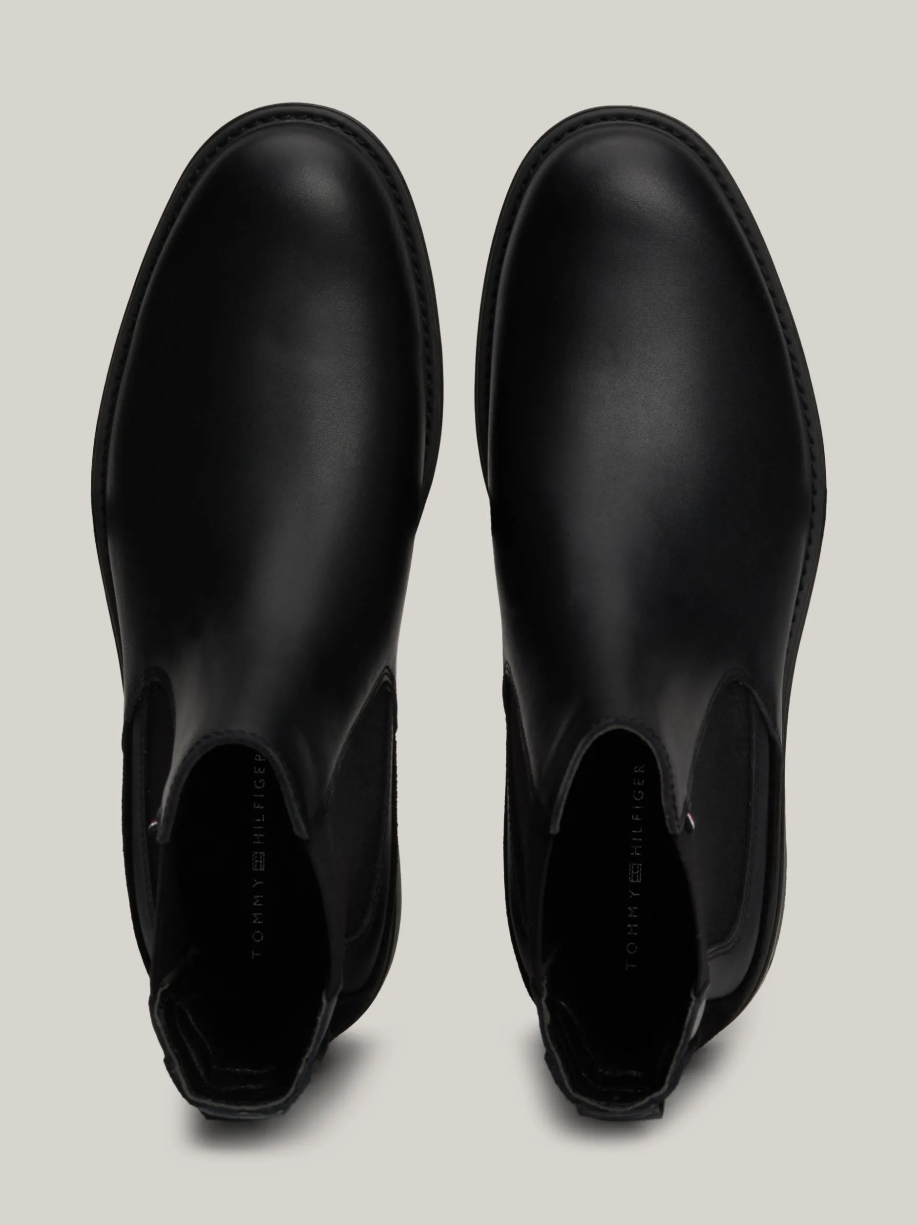 Sztyblety|Buty*Tommy Hilfiger Skórzane Sztyblety Z Protektorem BLACK
