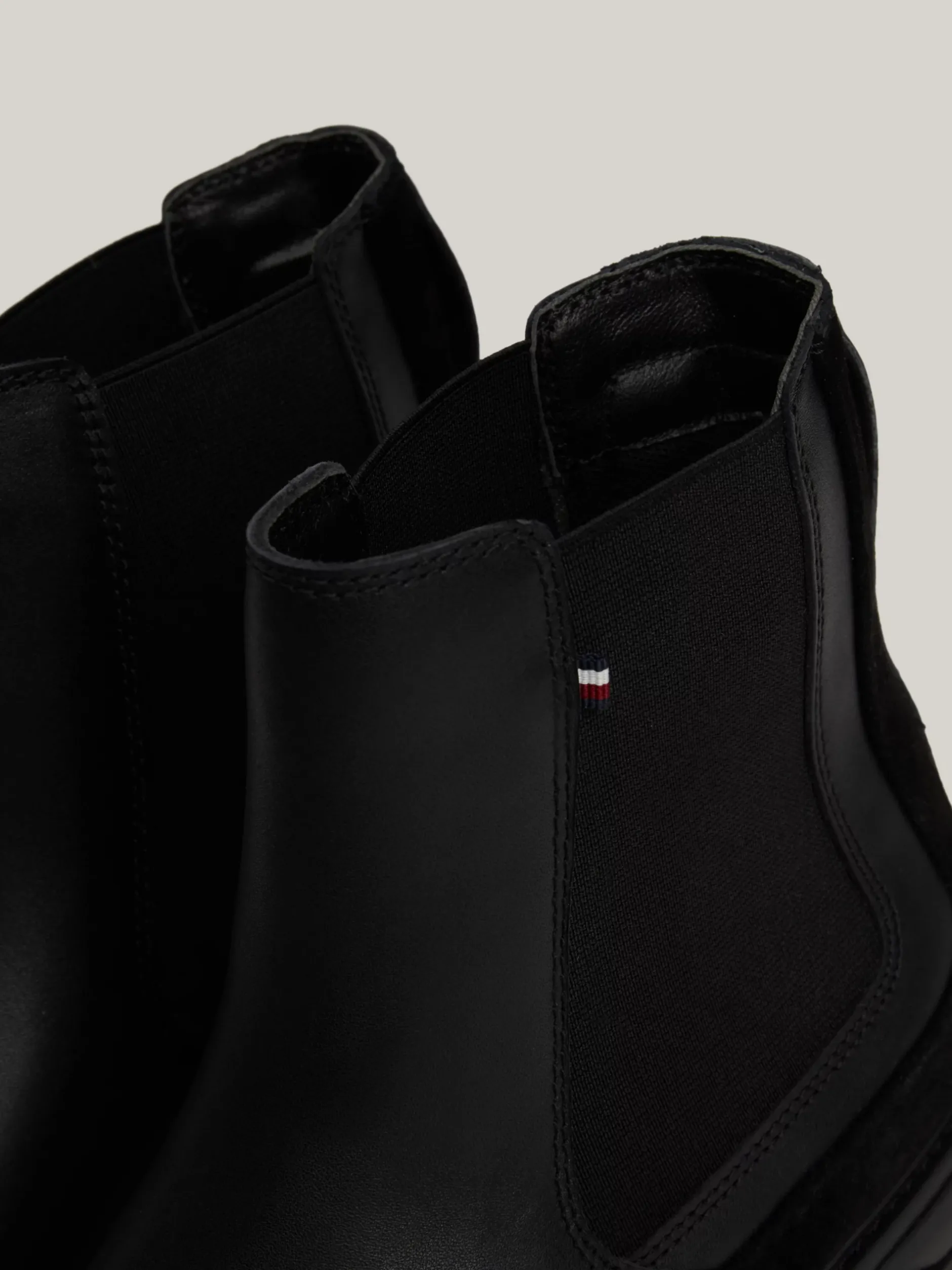 Sztyblety|Buty*Tommy Hilfiger Skórzane Sztyblety Z Protektorem BLACK