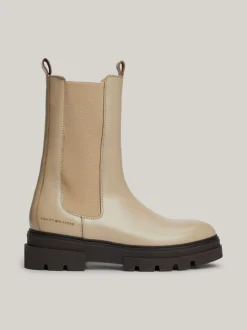 Chelsea Boots|Botki*Tommy Hilfiger Skórzane Sztyblety Z Protektorem BEIGE