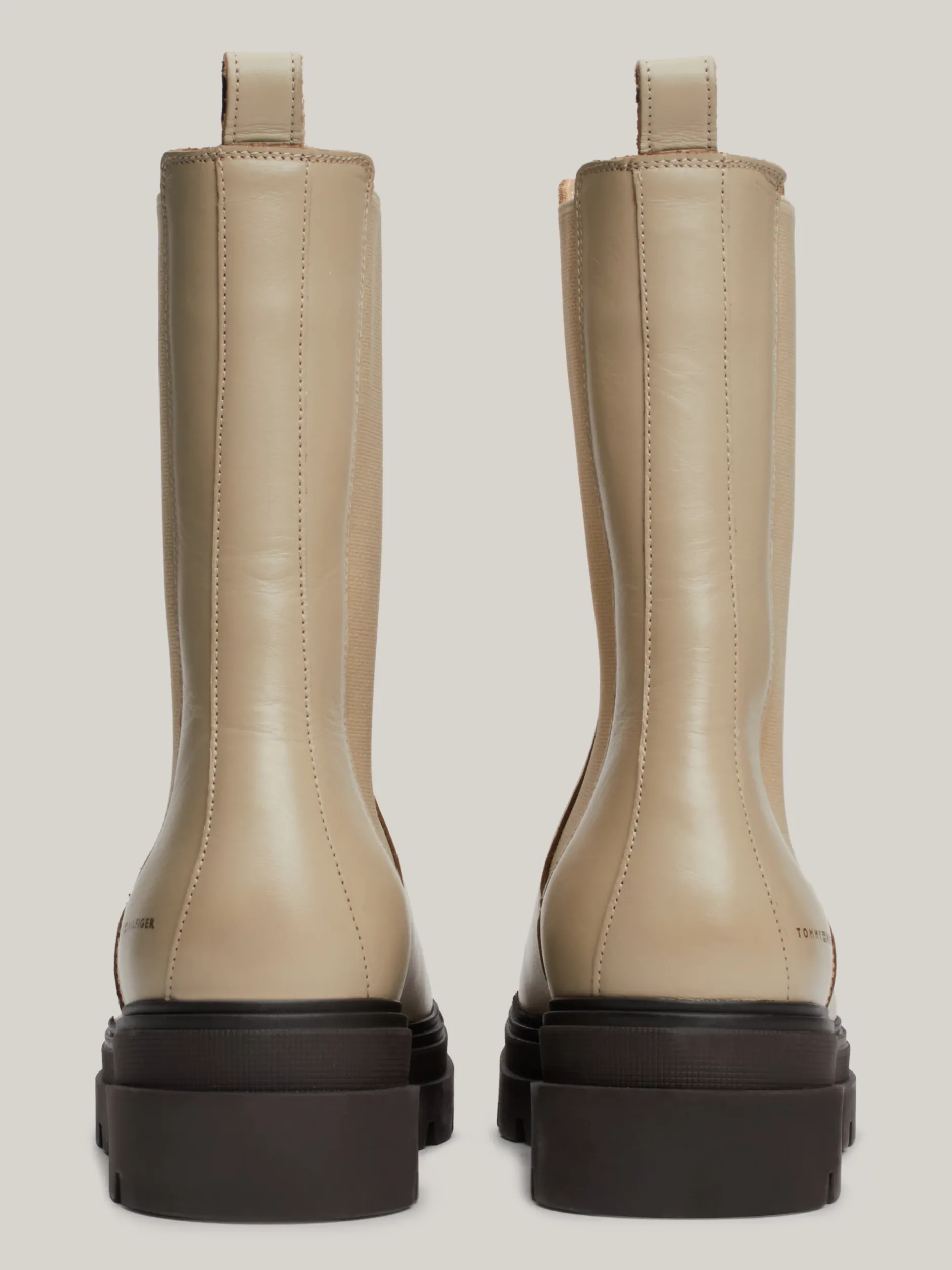 Chelsea Boots|Botki*Tommy Hilfiger Skórzane Sztyblety Z Protektorem BEIGE